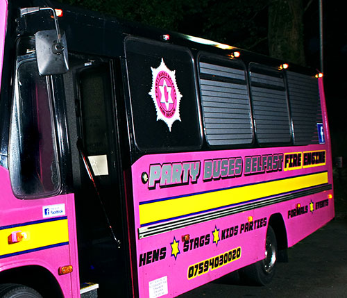 fire engine party bus Belfast